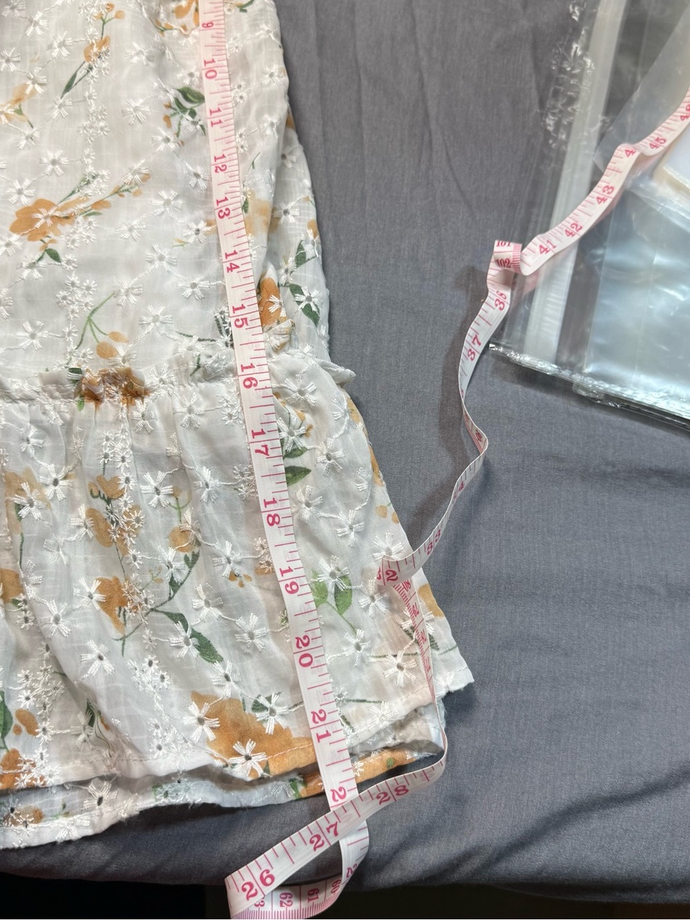 Altar'd State White Floral Eyelet Dress with Yellow and Green Accents - Picture 5 of 5